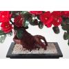 YXIANG56Q Fake Plants Jade Carving Peony Flower Bonsai Feng Shui Gem Decoration Office Home Creative Bedroom Decoration Chinese Style Bonsai Ornaments Bonsai Tree view 4