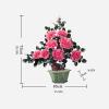 YXIANG56Q Fake Plants Fake Plants Artificial Bonsai Jade Peony Flower Faux Tree Jade Carving Crafts Perfect for Office Home Decoration Chinese Bonsai Ornaments Bonsai Tree view 2