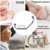 BKBXRSYR Grab Bars Bathroom Safety Grab Bar, Grab Bar Wall-Mounted Bathtub Handrail 135 Degree with Wire Soap Dish Silver Bathroom Handrail Balance Handrail Shower Assist Curved Shower Grab view 3