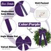 AIMUDI Purple Velvet Bows 6.5" x 15" Purple Bow for Gift Wrapping Velvet Bows for Christmas Tree, Holiday Crafts, Wreath, Garland, Staircase, Home Outdoor Winter Christmas Decorations, 2 PCs view 3