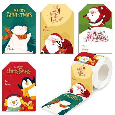 200PCS Christmas Gift Tags Stickers Roll, 2*3 Merry Christmas Stickers, Gift Tags for Christmas Presents, Christmas Name Tags Stickers, Christmas Labels for Gifts, Xmas Gifts Labels