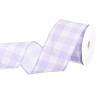 MECCANIXITY Cherry Purple Checkered Ribbon,2.5 Inch x 10 Yards Wired Edge Gingham Ribbon Farmhouse Plaid Ribbon for Gift Wrapping, DIY, Christmas Decoration and Bows Craft view 1
