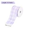 MECCANIXITY Cherry Purple Checkered Ribbon,2.5 Inch x 10 Yards Wired Edge Gingham Ribbon Farmhouse Plaid Ribbon for Gift Wrapping, DIY, Christmas Decoration and Bows Craft view 2