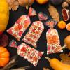 160 Pieces 4 Styles Fall Harvest Cellophane Treat Candy Bags with Twist Ties - Pumpkin and Leaf Designs Clear Goodie Bags for Kids, Thanksgiving Day Party Favors, and Autumn Snack Decorations view 3