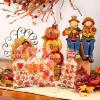 160 Pieces 4 Styles Fall Harvest Cellophane Treat Candy Bags with Twist Ties - Pumpkin and Leaf Designs Clear Goodie Bags for Kids, Thanksgiving Day Party Favors, and Autumn Snack Decorations view 4