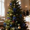 VATIN Blue Velvet Wired Ribbon 1" Metallic Blue Velvet Christmas Ribbon for Floral Arrangements Wrapping Gifts Stylish Decor Creation -Continuous 5 Yards view 4