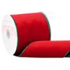 VATIN Red Velvet Wired Ribbon 4" Metallic Red Green Velvet Christmas Ribbon for Floral Arrangements Wrapping Gifts Stylish Decor Creation -Continuous 10 Yards view 1