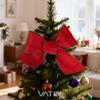 VATIN Red Velvet Wired Ribbon 4" Metallic Red Green Velvet Christmas Ribbon for Floral Arrangements Wrapping Gifts Stylish Decor Creation -Continuous 10 Yards view 4