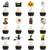 12 PCS Halloween Cupcake Toppers Ghost Witch Tombstone Pumpkin Halloween Boos Cake Decorations Zombie Hand Cake Party Decorations Supplies for Kids Birthday Party Themed Party Favors Supplies view 2