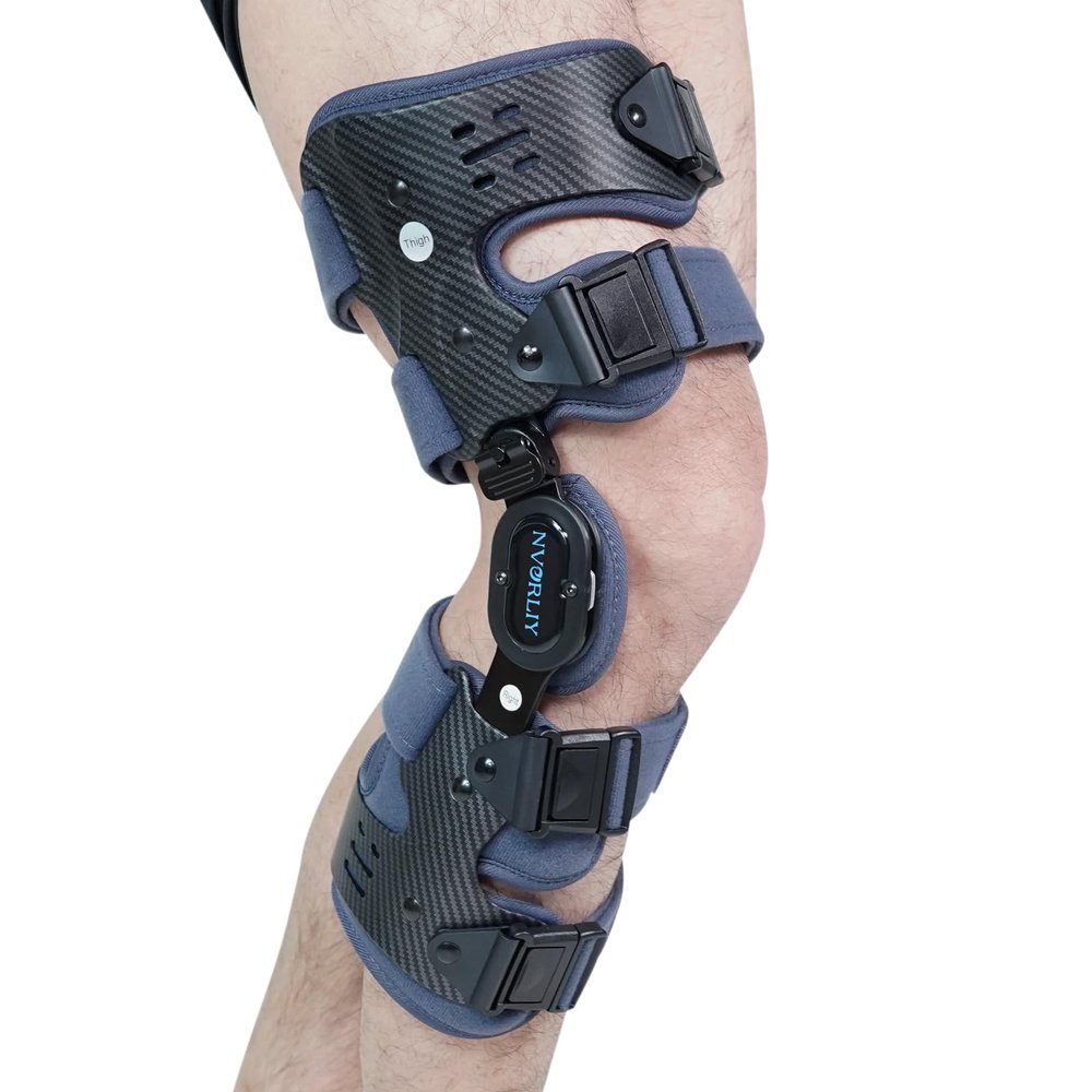 Nvorliy OA Unloader Knee Brace, Offloader Knee Support for Arthritis, Osteoarthritis, Bone on Bone Knee Joint Pain, Joint Degeneration, Cartilage Defect Repair - Fit Medial & Lateral (Right)