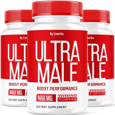(3 Pack) UltraMale Pills, UltraMale Capsules Advanced Formula, 180 Capsules for 3 Months