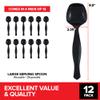 12 Count Disposable Black Plastic Serving Utensils for Catering, Weddings, Holiday Parties and More, Large Plastic Spoons for Buffet, Stock Your Home view 2