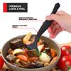12 Count Disposable Black Plastic Serving Utensils for Catering, Weddings, Holiday Parties and More, Large Plastic Spoons for Buffet, Stock Your Home view 3