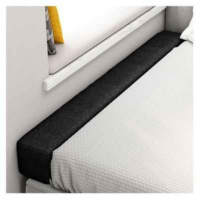 XMAYODS Bed Wall Gap Filler, Headboard Mattress Filler, Close The Gap, Washable Bed Bridge Bed Wedge for Single/Double/King Bed(Black,90x10x30cm)