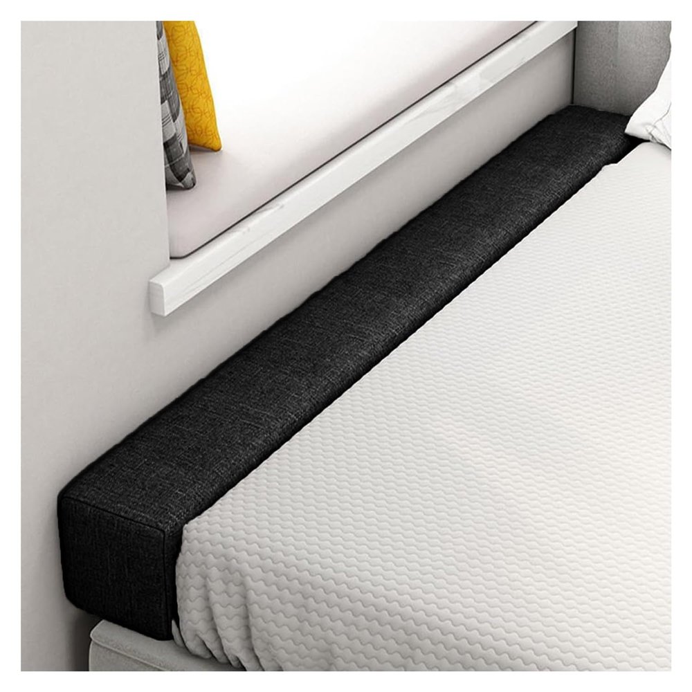XMAYODS Bed Wall Gap Filler, Headboard Mattress Filler, Close The Gap, Washable Bed Bridge Bed Wedge for Single/Double/King Bed(Black,90x10x30cm)