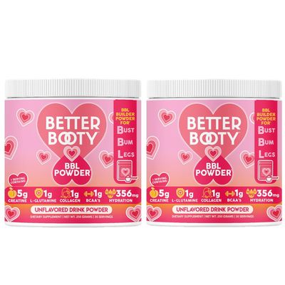 Creatine Monohydrate Powder for Women, Complex w. 5G Creatina per Serving + Glutamine, Collagen, BCAAs & Hydration Blend Energy, Muscle + Glute Builder, Unflavored 2-Pack (60 Servings)