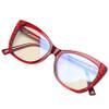 ICARA Cat Eye Crystal Rhinestone Reading Glasses for Women Sparkling Eyewear Frames Female Trendy bling Diamond Reader (Red, 1.25, x) view 1