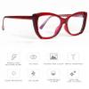 ICARA Cat Eye Crystal Rhinestone Reading Glasses for Women Sparkling Eyewear Frames Female Trendy bling Diamond Reader (Red, 1.25, x) view 4