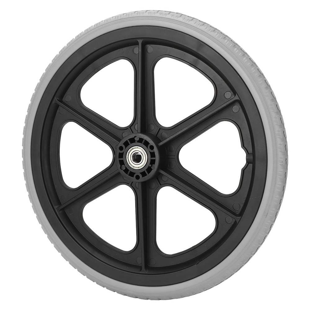 14 inch Wheelchair Wheel Replacement, Sturdy PU Material, 6001 Bearing, Non Slip Design, 350x30mm for Wheelchairs, Walkers