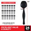 24 Count Disposable Black Plastic Serving Spoons for Catering, Weddings, Holidays and More - Large Plastic Buffet Spoons for Parties, Stock Your Home view 2