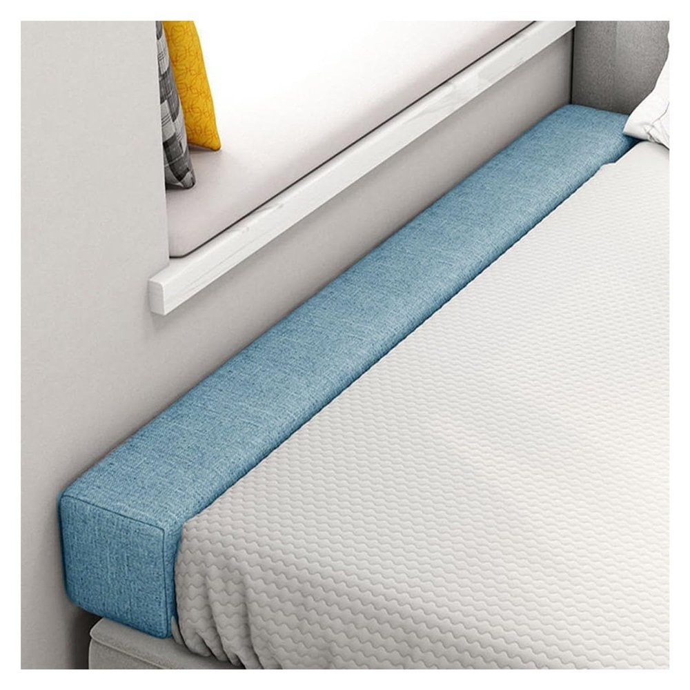 XMAYODS Bed Wall Gap Filler, Headboard Mattress Filler, Close The Gap, Washable Bed Bridge Bed Wedge for Single/Double/King Bed(Light Blue,90x15x15cm)