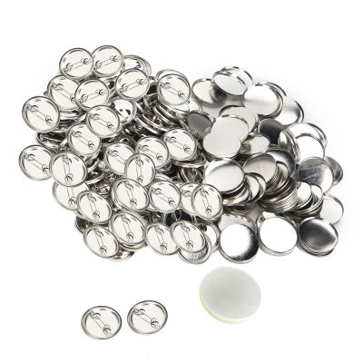 100Pcs Blank Button Badge, Round Blank Pin Button, Badge Making Supplies for Arts Crafts Gifts Souvenirs (32MM Metal Badges 100 Sets)