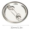 100Pcs Blank Button Badge, Round Blank Pin Button, Badge Making Supplies for Arts Crafts Gifts Souvenirs (32MM Metal Badges 100 Sets) view 3