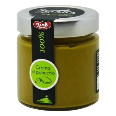 Alma Gourmet 100% Pistachio Butter Spread - Pure Pistachio Cream Paste Imported From Sicily, Italy - 100% Italian Pistachios -Only 1 Ingredient No Additives or Preservatives - 6.7oz (190g) (Pack of 3)