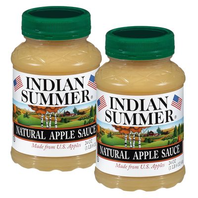 Indian Summer Premium Chunky Applesauce Made from US Apples and American Growers (Natural, 24 Ounces Each, Pack of 2)