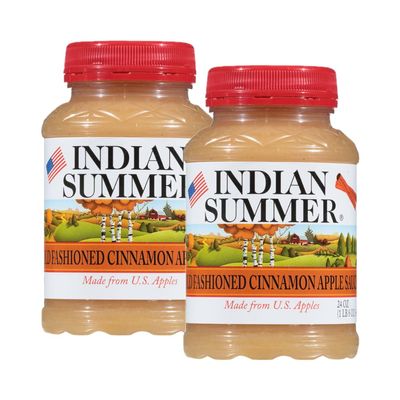 Indian Summer Premium Chunky Applesauce Made from US Apples and American Growers (Cinnamon, 24 Ounce Each, Pack of 2)