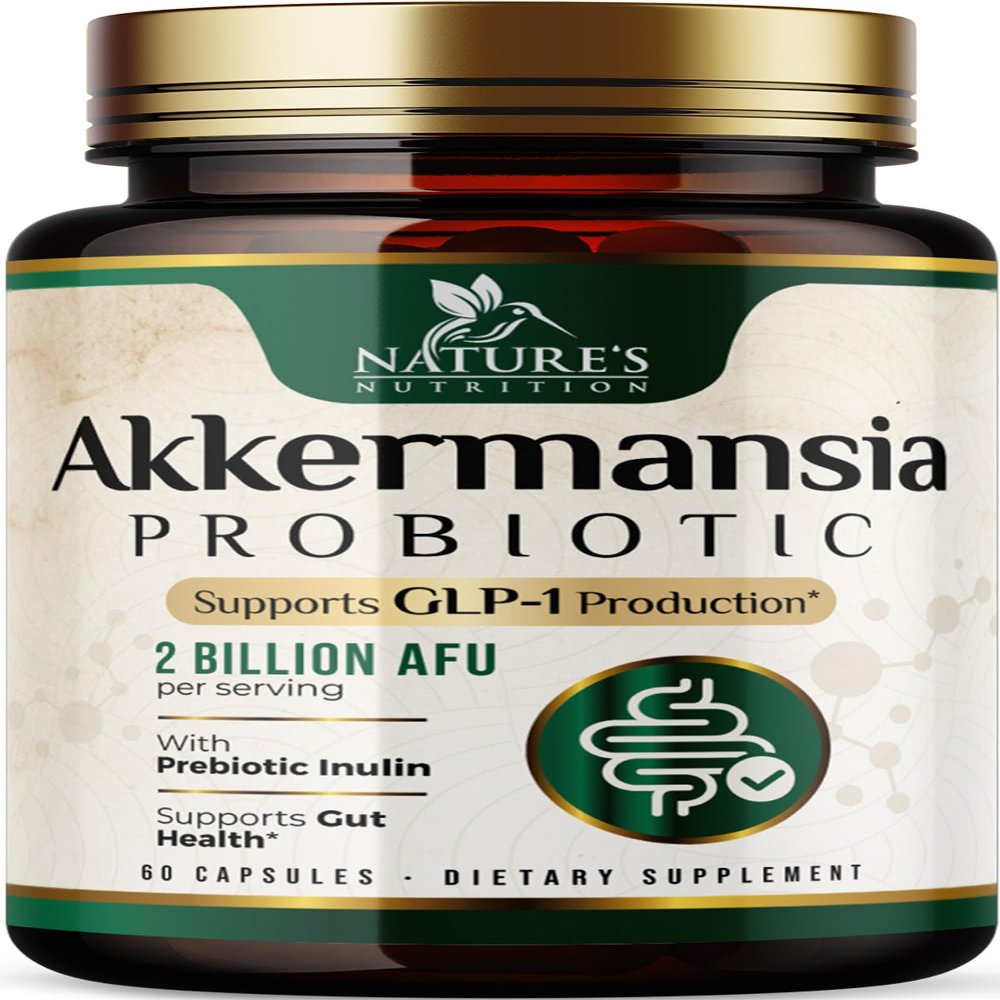 Akkermansia Probiotic 2 Billion AFU - Advanced Probiotics for Women & Men - Best Akkermansia Muciniphila Supplement with Prebiotics - Digestive Health & GLP-1 Support - Bottled in USA - 60 Capsules