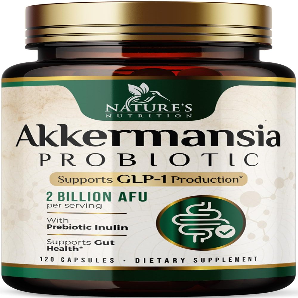 Akkermansia Probiotic 2 Billion AFU - Advanced Probiotics for Women & Men - Best Akkermansia Muciniphila Supplement with Prebiotics - Digestive Health & GLP-1 Support - Bottled in USA - 120 Capsules