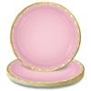 Amscan Rose Pink Round Metallic Paper Plates (6.75") Pack of 8 - Durable & Elegant Tableware for Parties & Events view 1