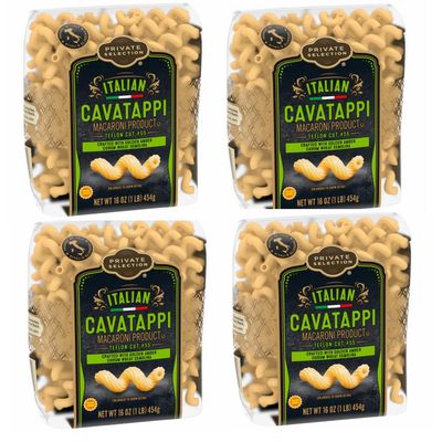 Generic Private Selection Italian Cavatappi Pasta Golden Amber Durum Wheat Semolina 16 oz (Pack of 4)