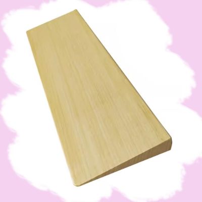 BERWDUXA Solid Wood Threshold Ramps for Doorways, 4/5 Inch Rise Wheelchair Ramp, Lightweight Slope Ramp for Home/Door/Floor/Indoor Step(Wood Color,50x18x3.5cm)