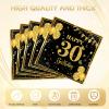 30th Birthday Decorations for Him 40PCS 30th Birthday Napkins Black and Gold Disposable Paper Beverage Napkins for Wedding 30 Fabulous Party Supplies view 3