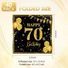 40PCS 70th Birthday Napkins Disposable Paper Napkins Black and Gold Party Decorations Tableware for 70th Birthday Decorations for Men Women for 70th Anniversary Birthday Wedding Party Supplies view 2