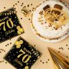 40PCS 70th Birthday Napkins Disposable Paper Napkins Black and Gold Party Decorations Tableware for 70th Birthday Decorations for Men Women for 70th Anniversary Birthday Wedding Party Supplies view 4