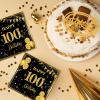 40PCS 100th Birthday Decorations Black and Gold 100th Birthday Napkins Disposable Napkins for 100th Anniversary Birthday Party Decorations Supplies view 4