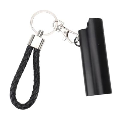 Pssopp Retractable Lighter Holder Keychain, Multicolor Lighter Holder Classic Cover Single Clip Keychain with Clip Assorted Colors for Convenience