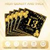 40pcs 13th Happy Birthday Napkins Black and Gold Exceptional 13th Birthday Decorations for Boys and Girls Parties, Disposable Paper Beverage dinner Napkins view 3