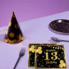 40pcs 13th Happy Birthday Napkins Black and Gold Exceptional 13th Birthday Decorations for Boys and Girls Parties, Disposable Paper Beverage dinner Napkins view 4