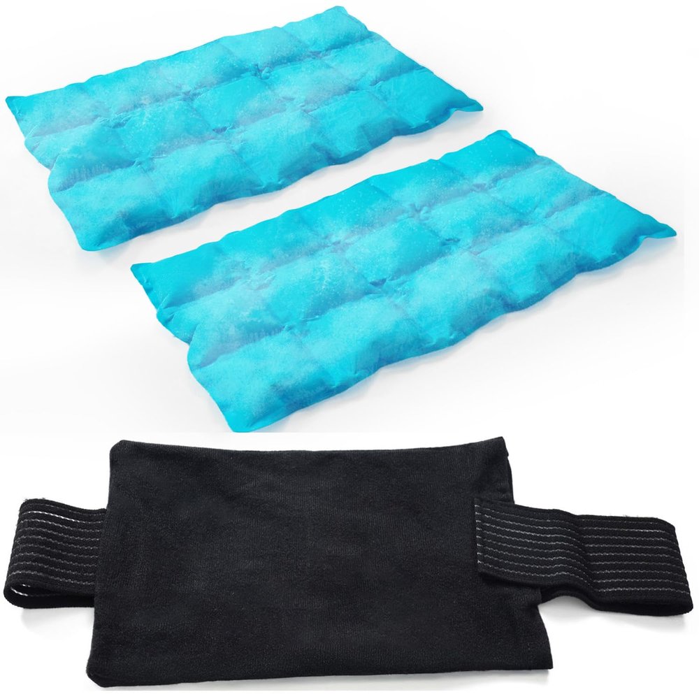 2 Ice Packs for Injuries Reusable, Cold and Hot Packs for Injuries, Joint Pain, Muscle Soreness, and Body Inflammation, Adjustable Ice Packs Wraps for Knees, Back, Shoulders, Arms, and Legs