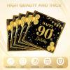 40PCS 90th Birthday Decorations for Men Black and Gold 90th Birthday Napkins Disposable Napkins for 90th Anniversary Birthday Wedding Party Decorations Supplies view 3