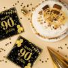 40PCS 90th Birthday Decorations for Men Black and Gold 90th Birthday Napkins Disposable Napkins for 90th Anniversary Birthday Wedding Party Decorations Supplies view 4