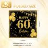 40PCS 60th Birthday Decorations Black and Gold 60th Birthday Napkins Disposable Paper Napkins 60 th Birthday Decorations for Men Woman 60th Anniversary Wedding Retirement Party Supplies view 2