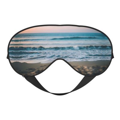 Beach and sea Double-Sided Sleep Eye Mask, Comfort Soft Blindfold with Adjustable Strap, Block Out Light
