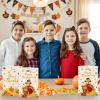 40 Pcs Thanksgiving Gift Bags - Happy Thanks giving Goodie Bags, Plastic Fall Maple Leaves Pumpkin Give Thanks Turkey Treat Candy Favor Tote Bags with Handles for Autumn Thanksgiving Party Favors Bulk view 2