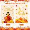 40 Pcs Thanksgiving Gift Bags - Happy Thanks giving Goodie Bags, Plastic Fall Maple Leaves Pumpkin Give Thanks Turkey Treat Candy Favor Tote Bags with Handles for Autumn Thanksgiving Party Favors Bulk view 3