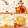 40 Pcs Thanksgiving Gift Bags - Happy Thanks giving Goodie Bags, Plastic Fall Maple Leaves Pumpkin Give Thanks Turkey Treat Candy Favor Tote Bags with Handles for Autumn Thanksgiving Party Favors Bulk view 4